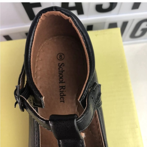 SCHOOL RIDER JACKIE School Shoes Girl Black Size 8 Metal pin closure - Picture 6 of 12